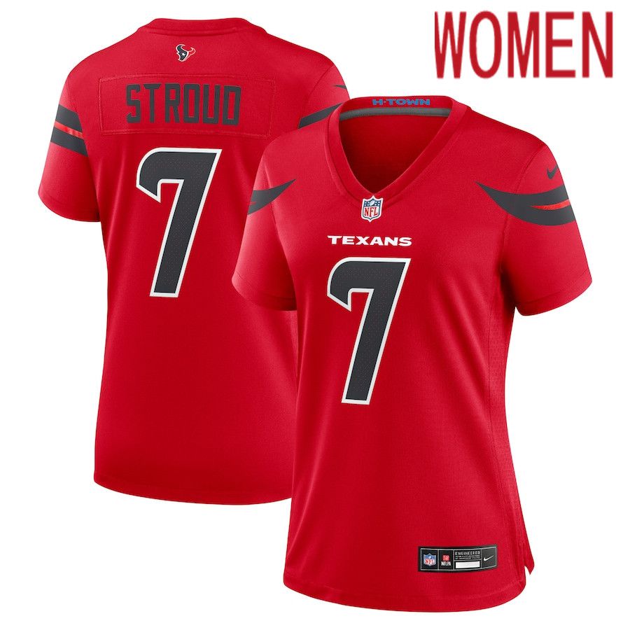 Women Houston Texans 7 C.J. Stroud Nike Red Alternate Game NFL Jersey